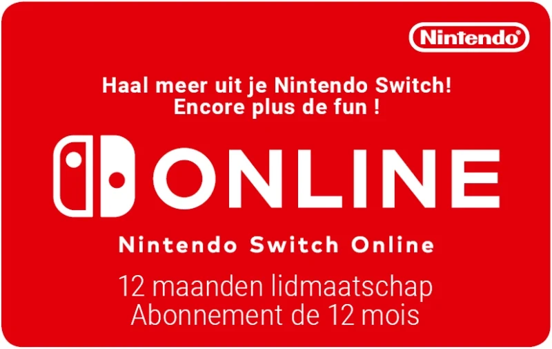 Nintendo Switch Online Abonnement 12 maanden